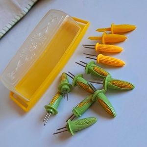 Vintage Butter Dish and Corn Holders